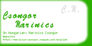 csongor marinics business card